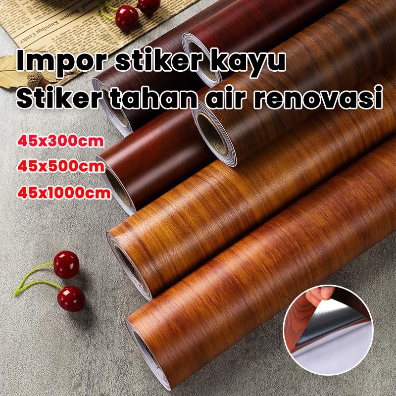 [profesional]  stiker serat kayu stiker kayu wallpaper motif kayu panel stiker meja kayu wallpaper l