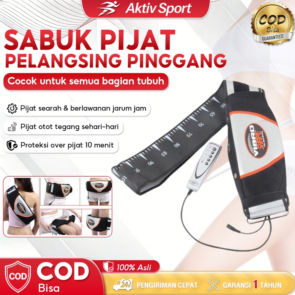 Sabuk Pijat Perut Pelangsing Vibro Shape Alat Penghancur Lemak Perut Slimming Belt Elektrik Professi