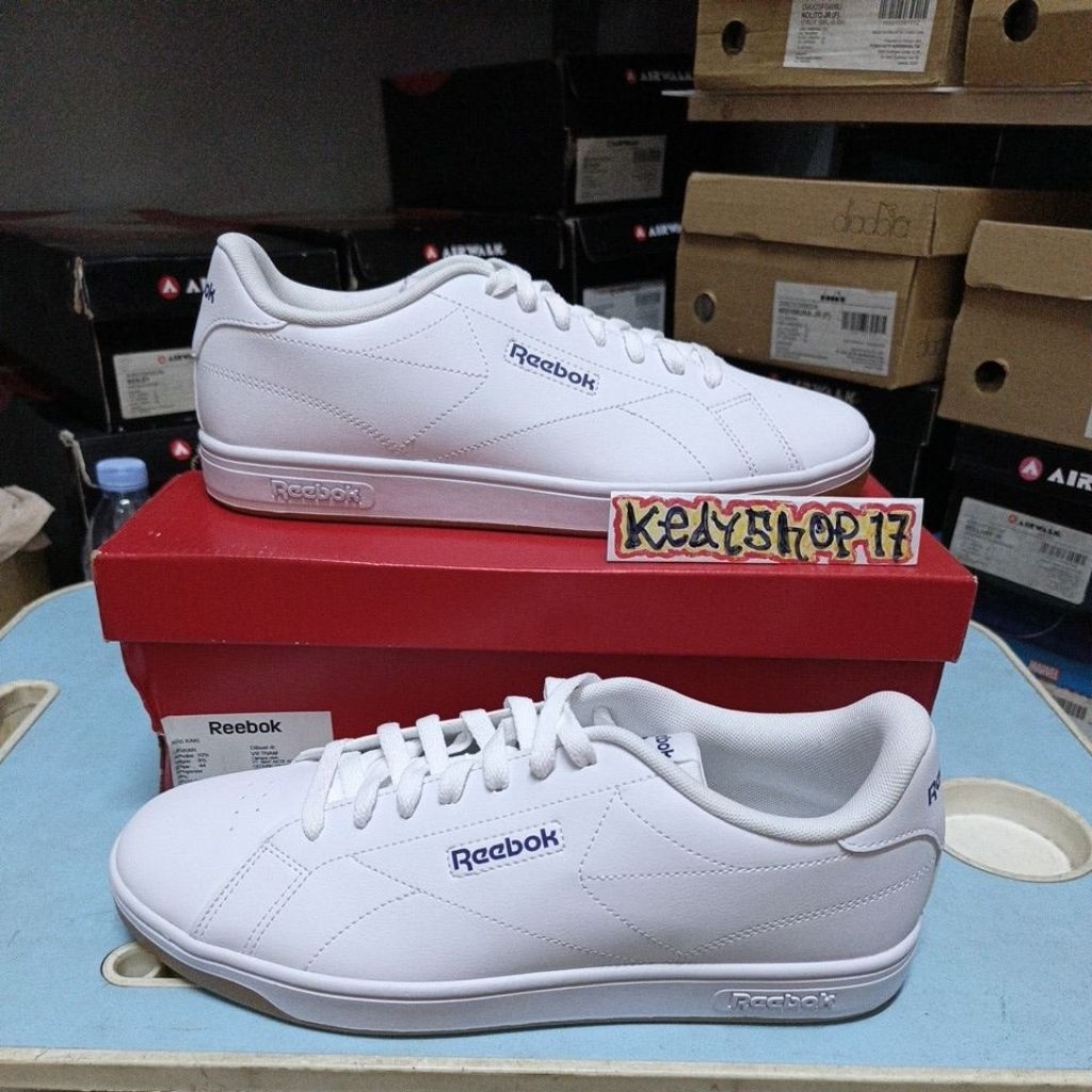 Sepatu Kasual/Tenis Pria Reebok Court Clean White Gum Original Resmi Sport Station