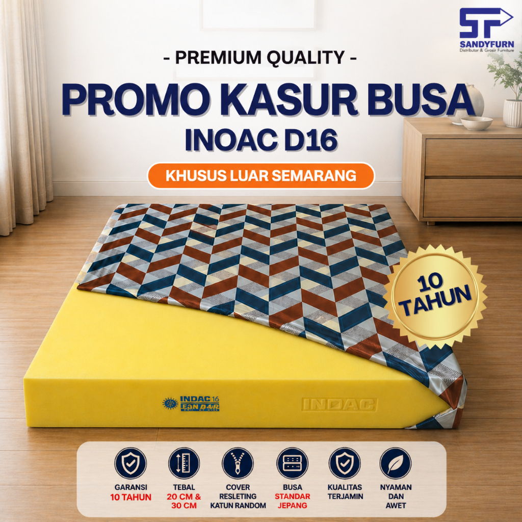 INOAC - Kasur Busa - D.16 - Garansi 10 Tahun (Khusus Pengiriman Luar Semarang)