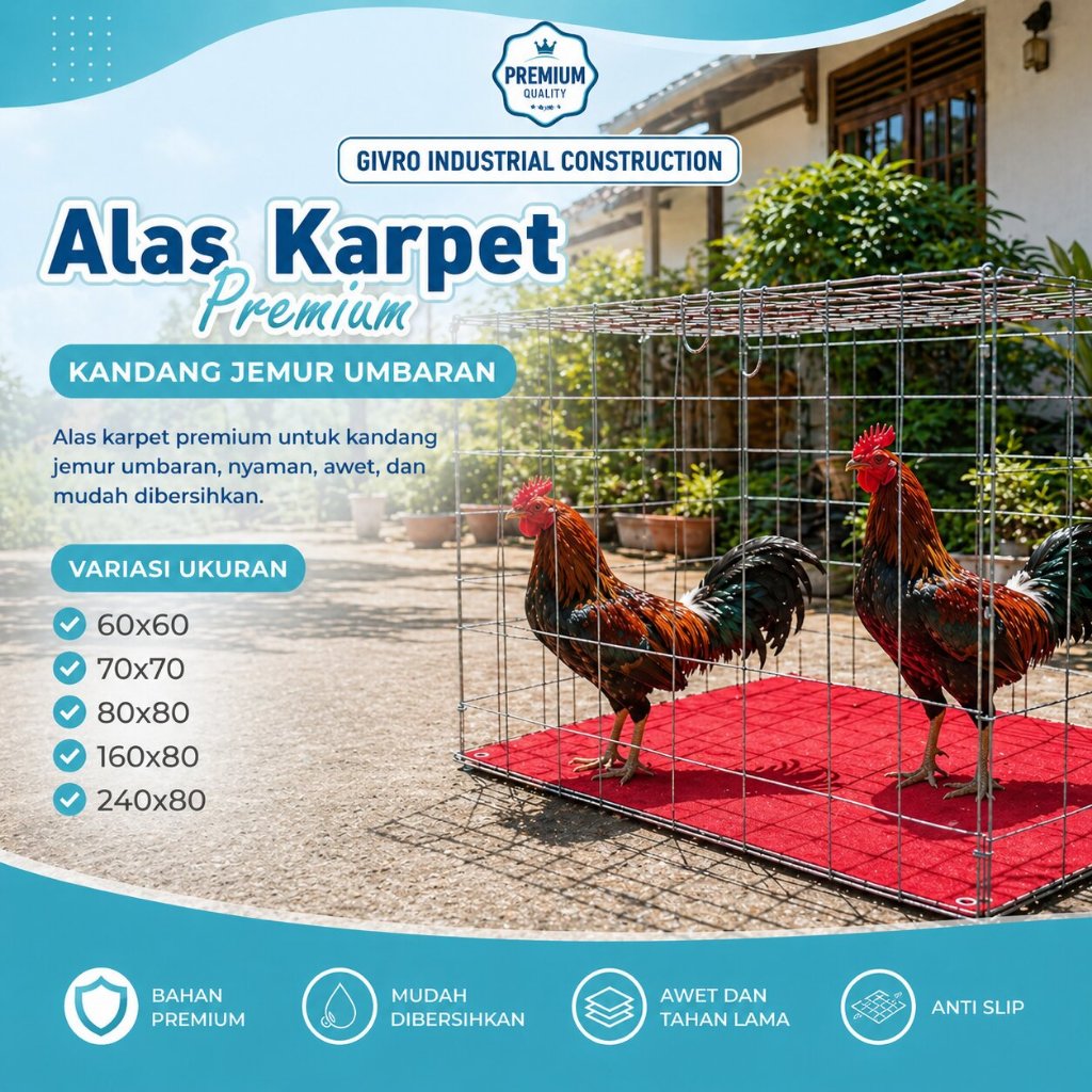 Alas Karpet Kandang Ayam Umbaran Premium | Mudah Dibersihkan | Termurah