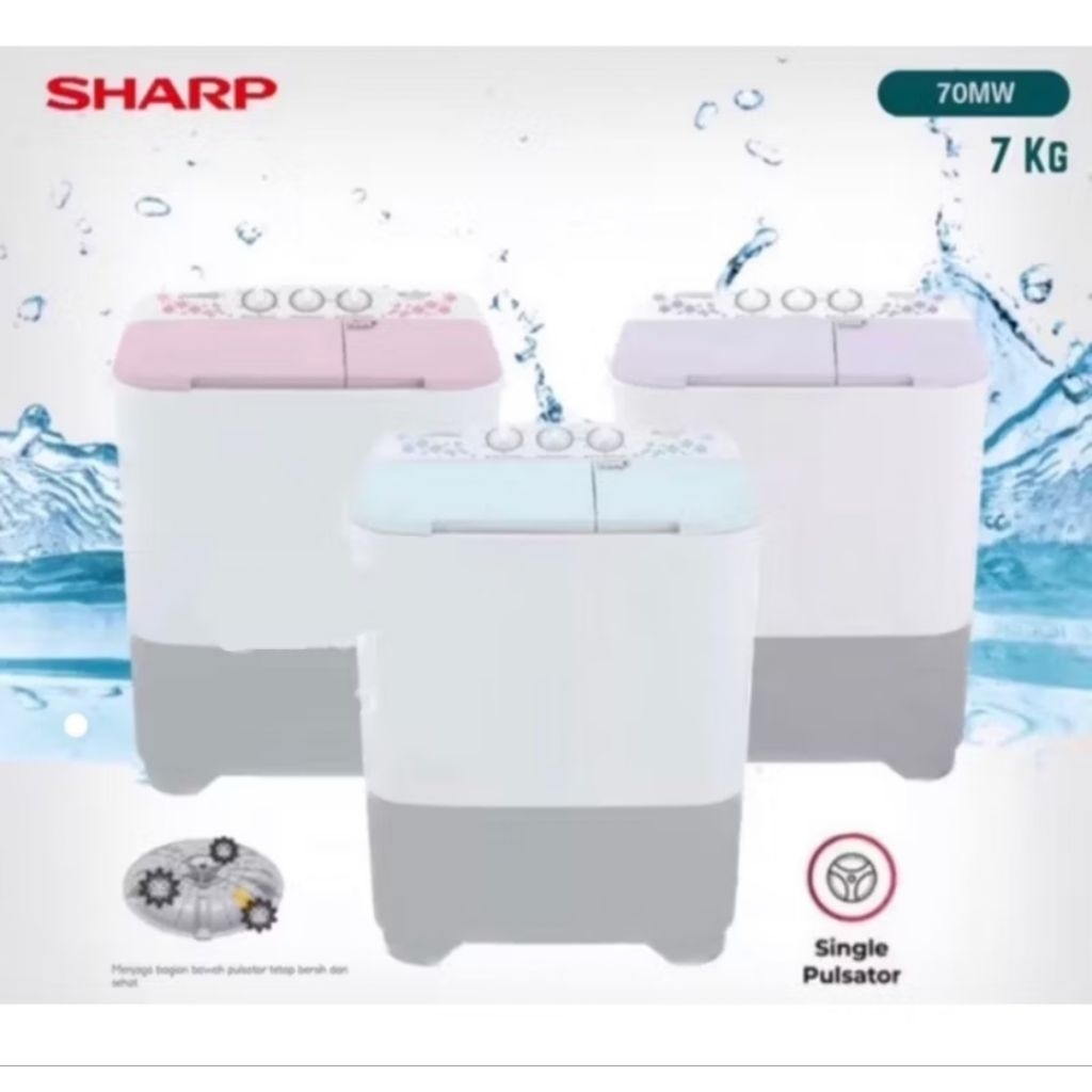 KHUSUS CARGO Mesin Cuci Sharp 2 Tabung /Sharp 70MW/80MW