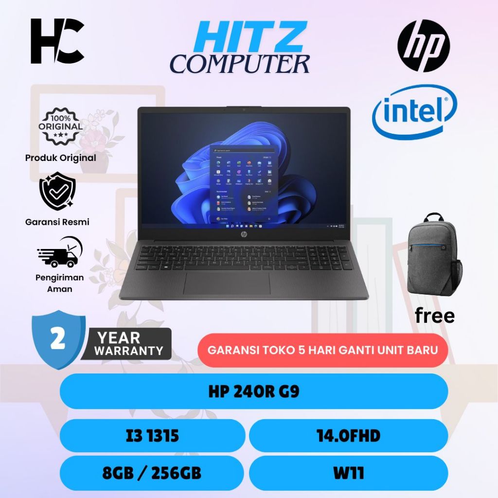 HP 240R G9 I3 1315 8GB 256GB W11 14.0FHD