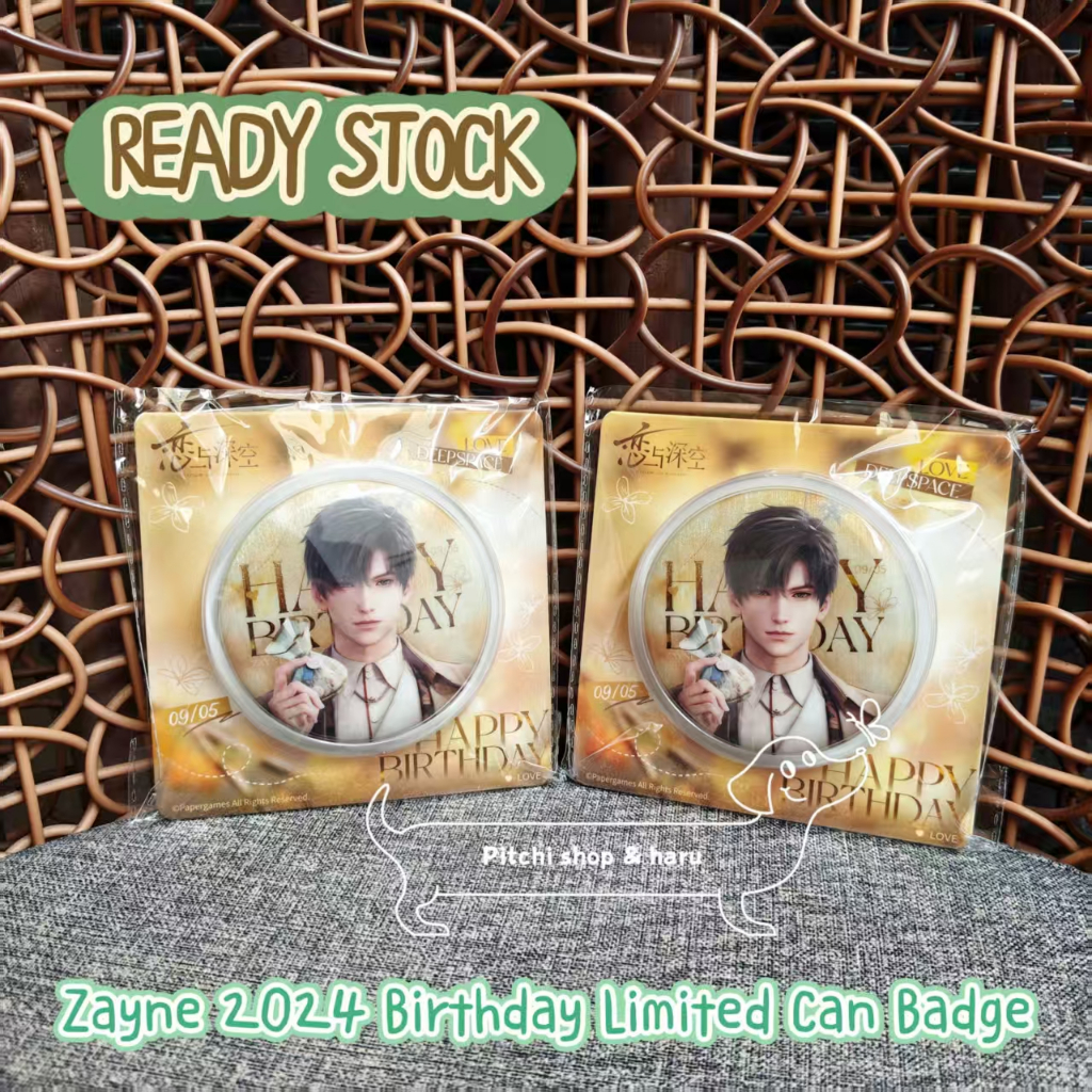 [READY STOCK] Official Love and Deepspace Lishen / Zayne 2024 Birthday Series Can Badge 7,5cm