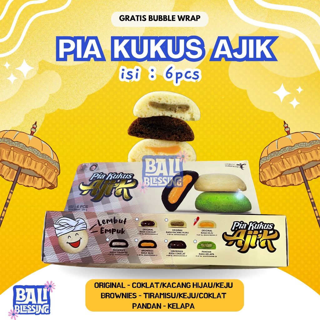 Bakpia Pia Kukus Ajik Krisna ( Bukan Tugu Jogja ) Oleh Oleh Khas Bali Asli