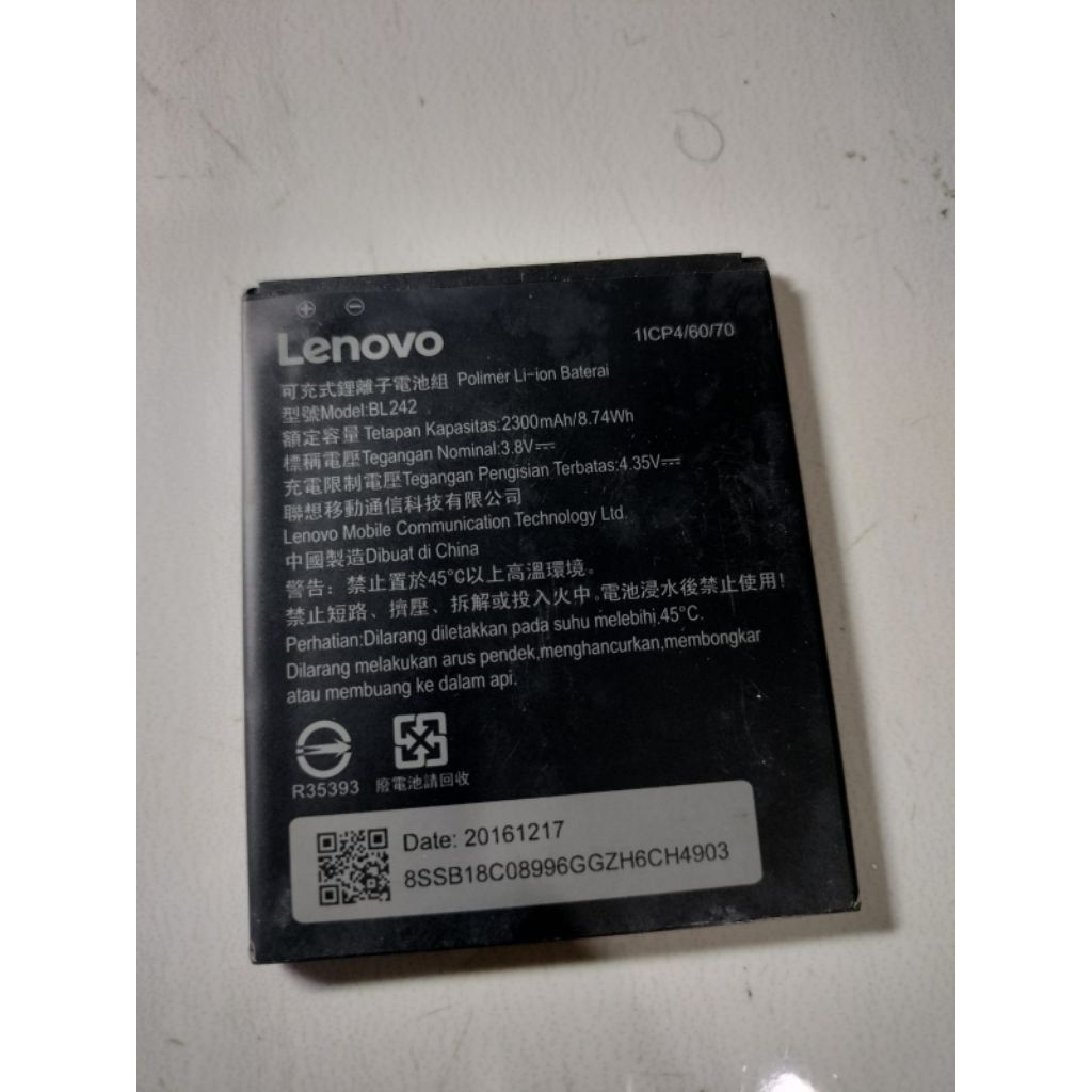 baterai batre Lenovo Bl242 A6000/ A6600/ A6020 Copotan bergaransi
