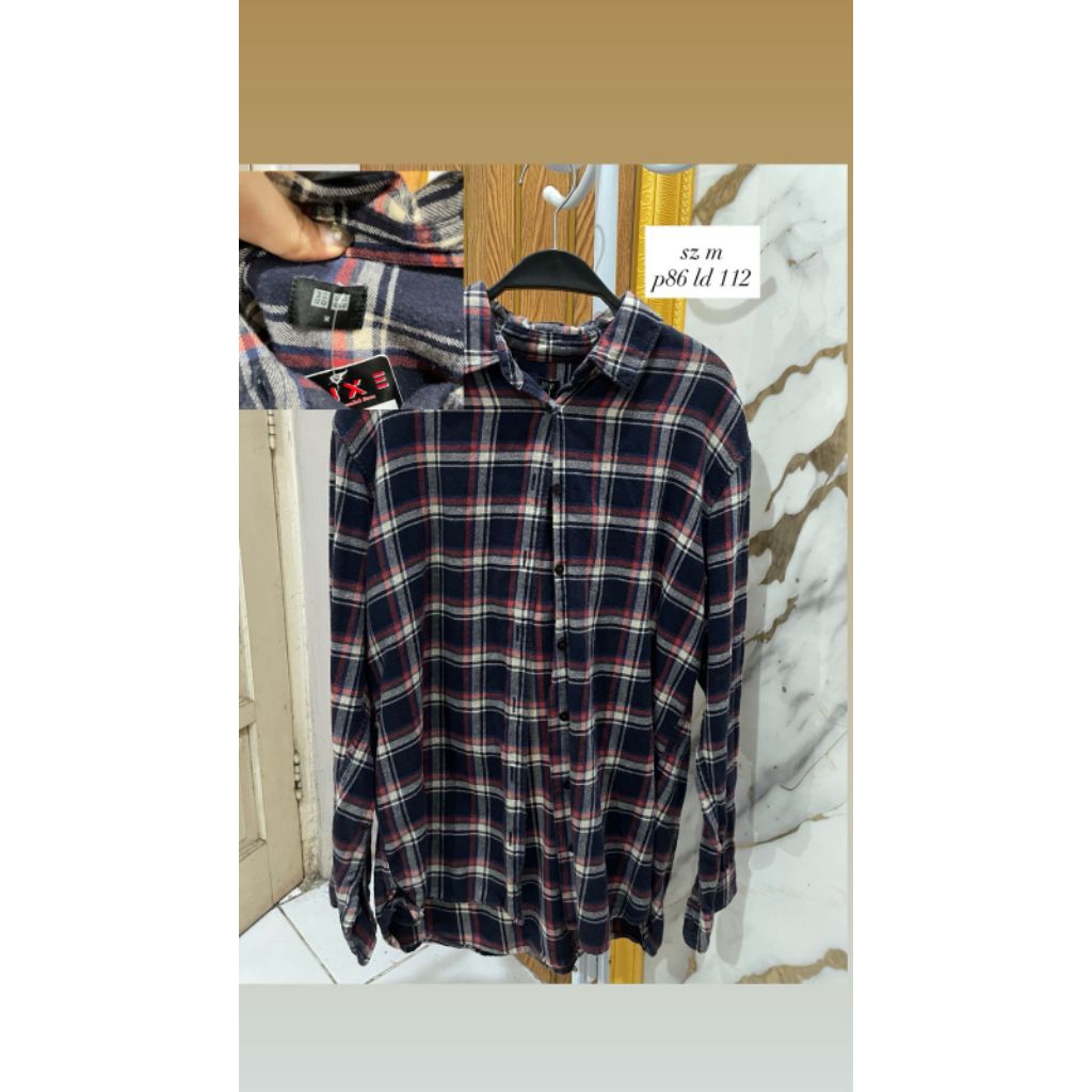 kemeja kemeja pria uniqlo, balmain, daks