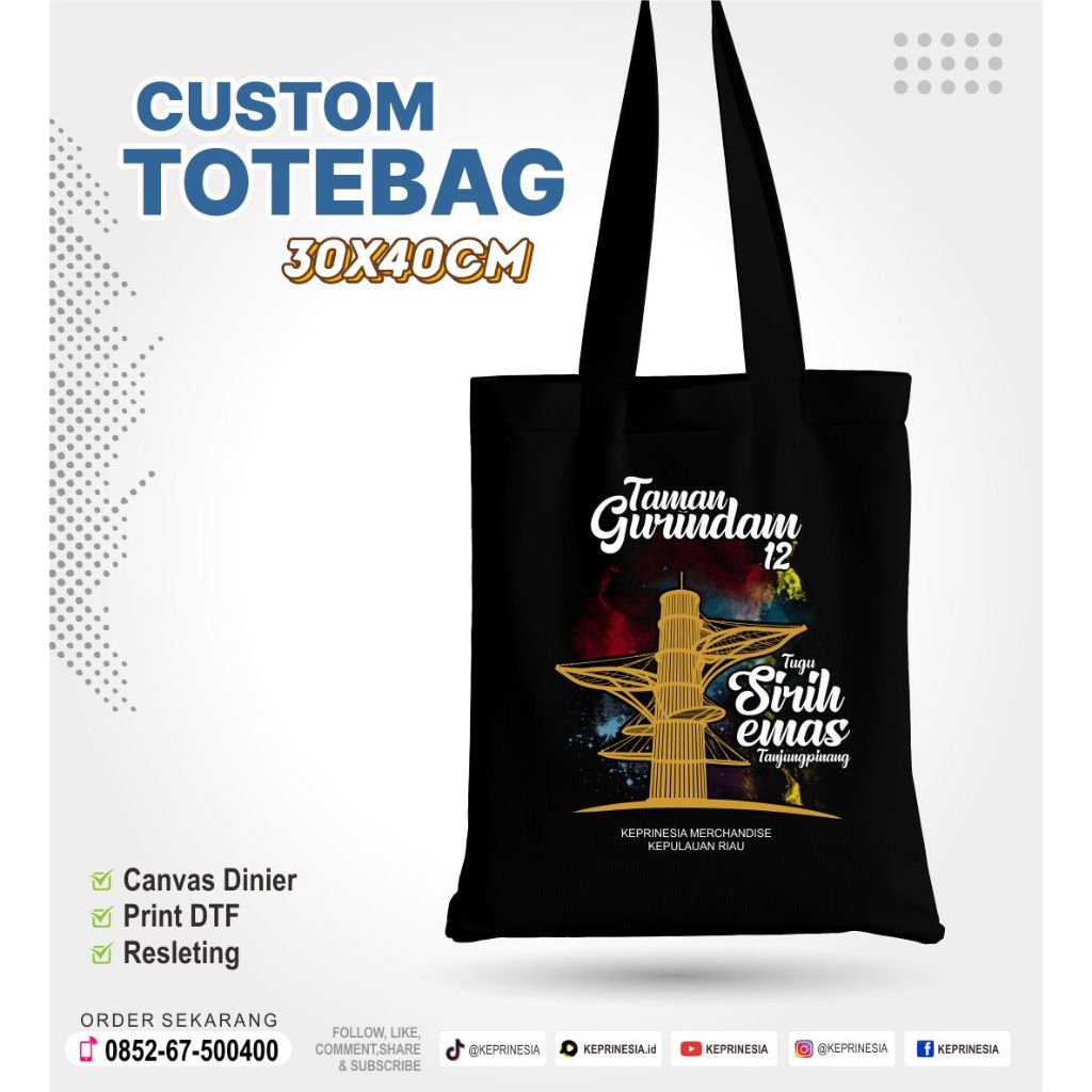 Keprinesia I Totebag Tugu Gurindam I Tas Tanjungpinang