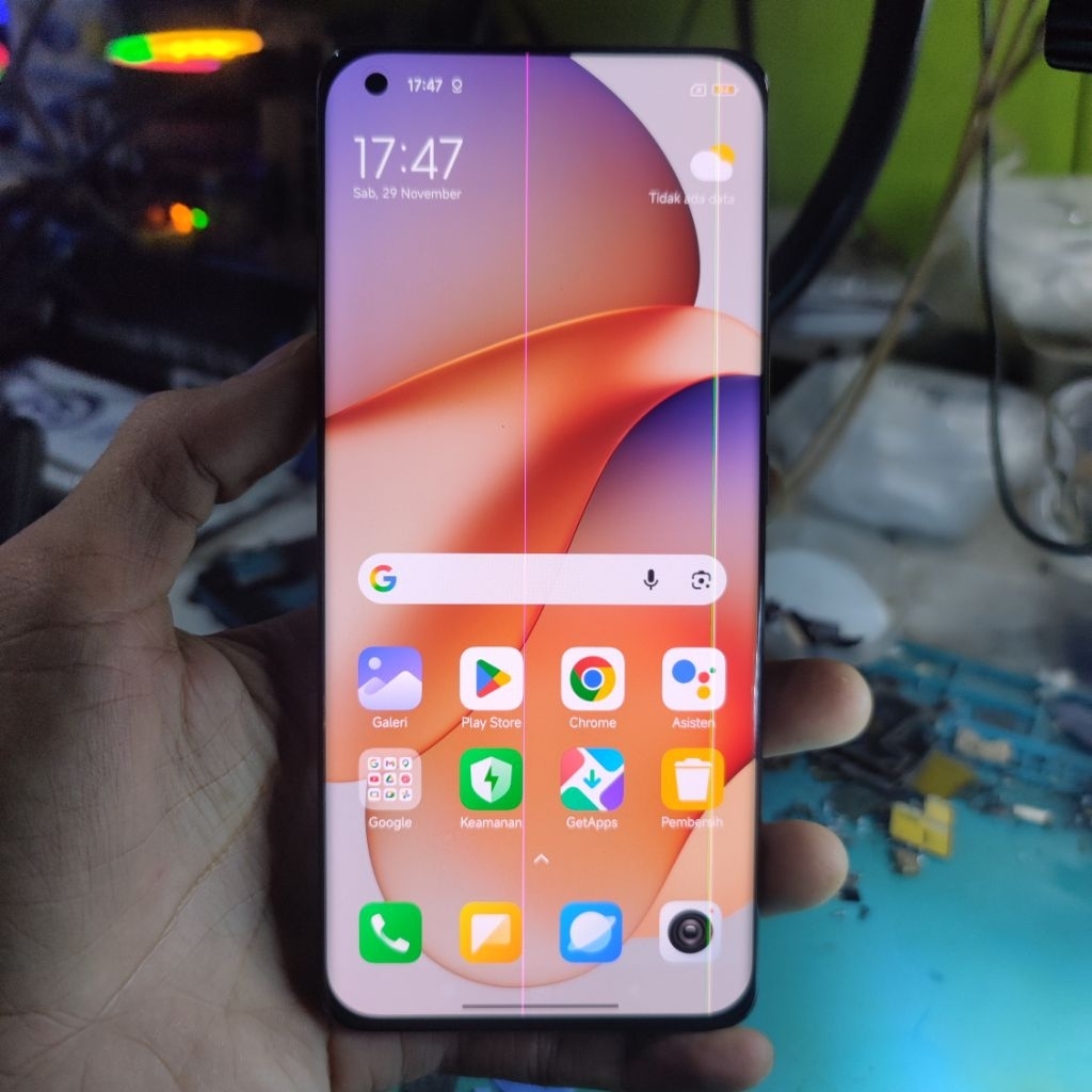 LCD Mi 11 Ultra Ori Copotan Minus Garis Sentuh Normal
