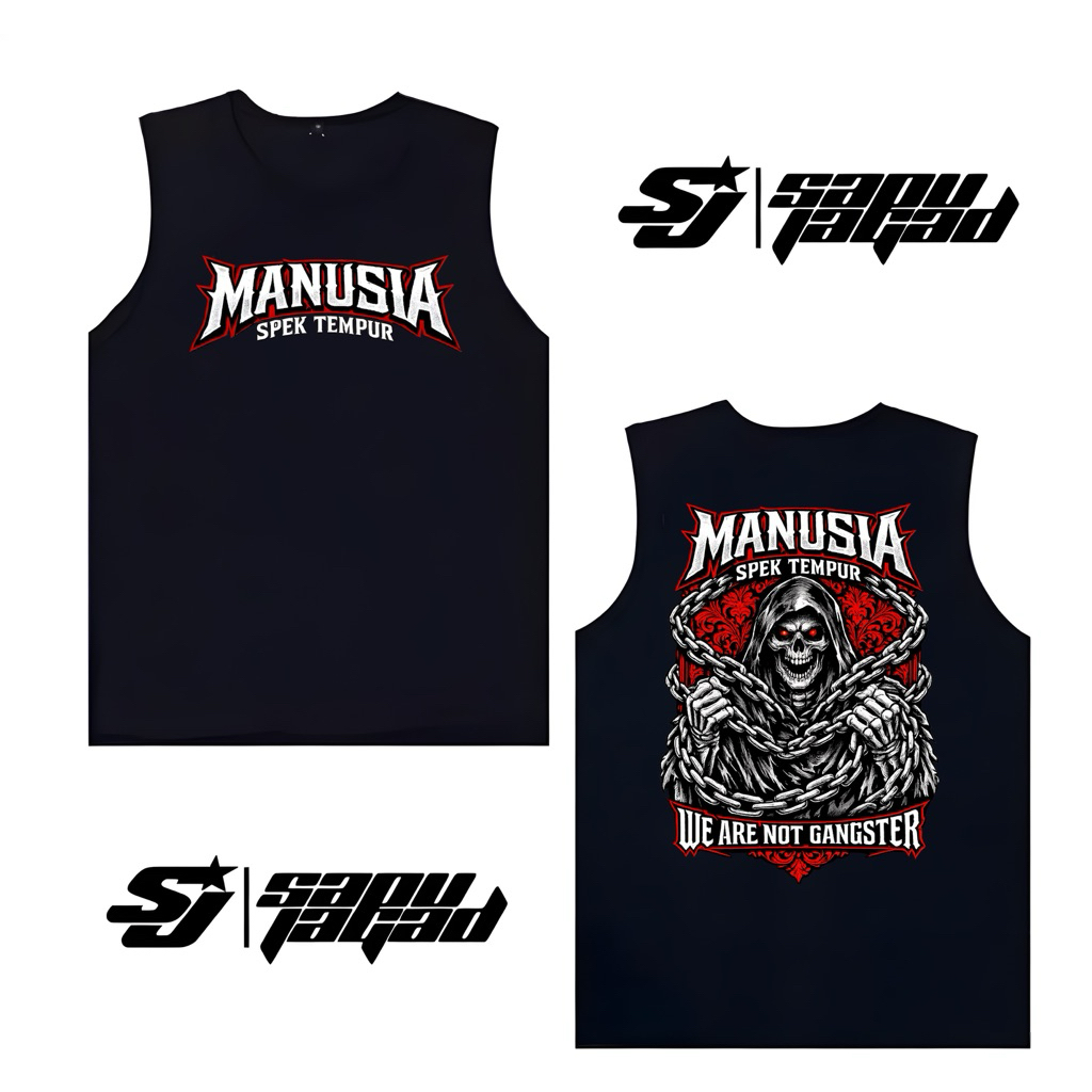 Singlet MANUSIA SPEK TEMPUR Free Stiker