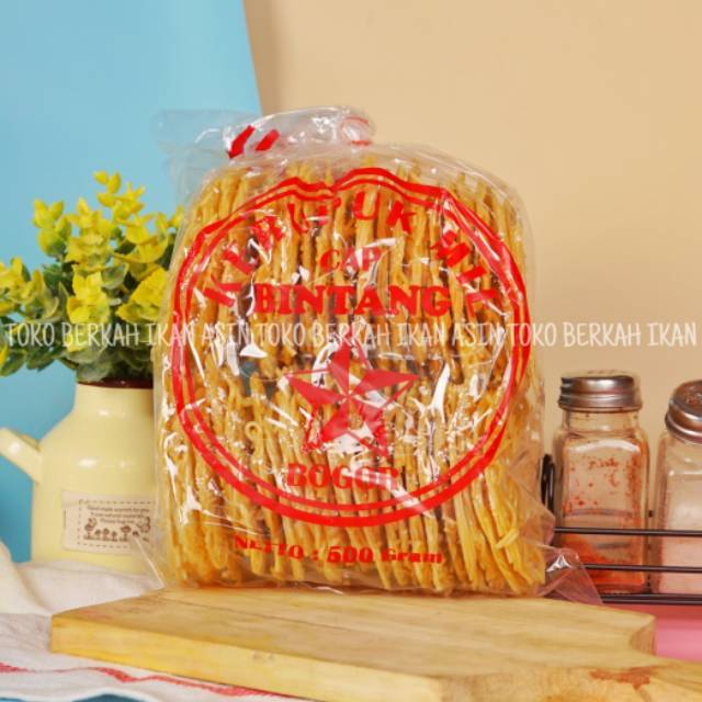 Krupuk Mie 500gram Mentah / Kerupuk Mi Enak Bogor Cap Bintang