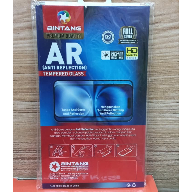 ANTI GORES TEMPERED GLASS ANTI REFLECTION BINTANG UNTUK IPHONE,SAMSUNG DAN OPPO