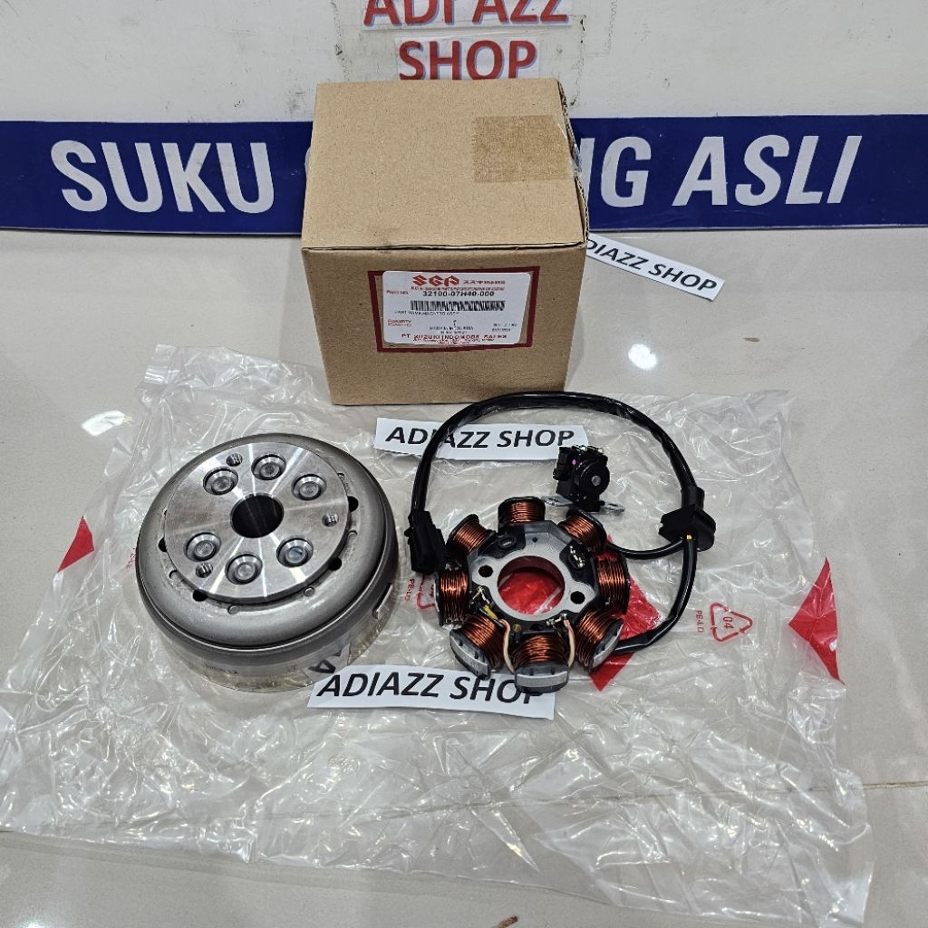 magnet set spul spull assy lengkap suzuki smash 110 lama atau new ori sgp