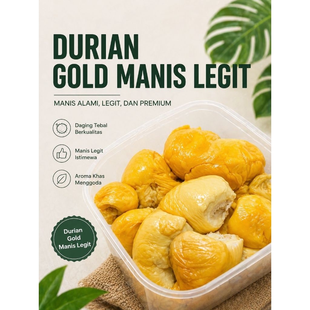 (AAKING)//DURIAN MEDAN MANIS LEGIT/PAHIT/500gr//