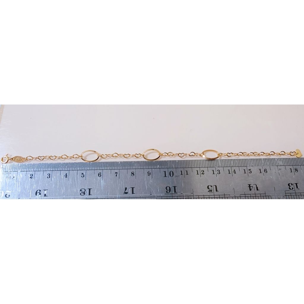 Gelang emas love placato kadar 375/8K (1.46gram max18cm)