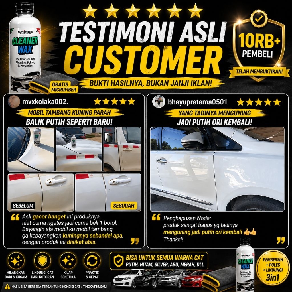 HOT DEALS Cleaner Wax SHinee Poles Body Mobil Penghilang Baret Wax Pengkilap Mobil Putih