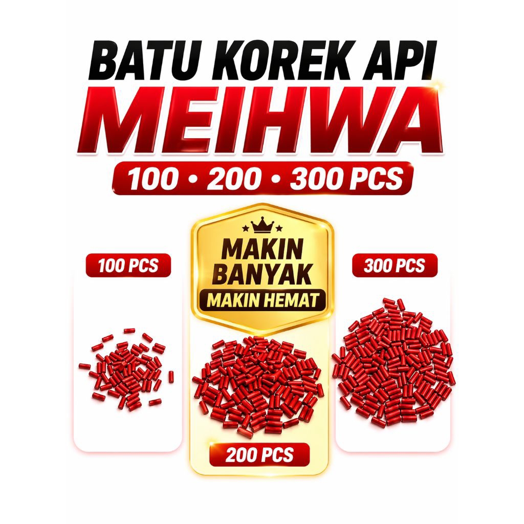 Batu Korek Api Meihwa 100 200 300 pcs Isi Ulang Korek Tokai Zippo Batu Korek Original