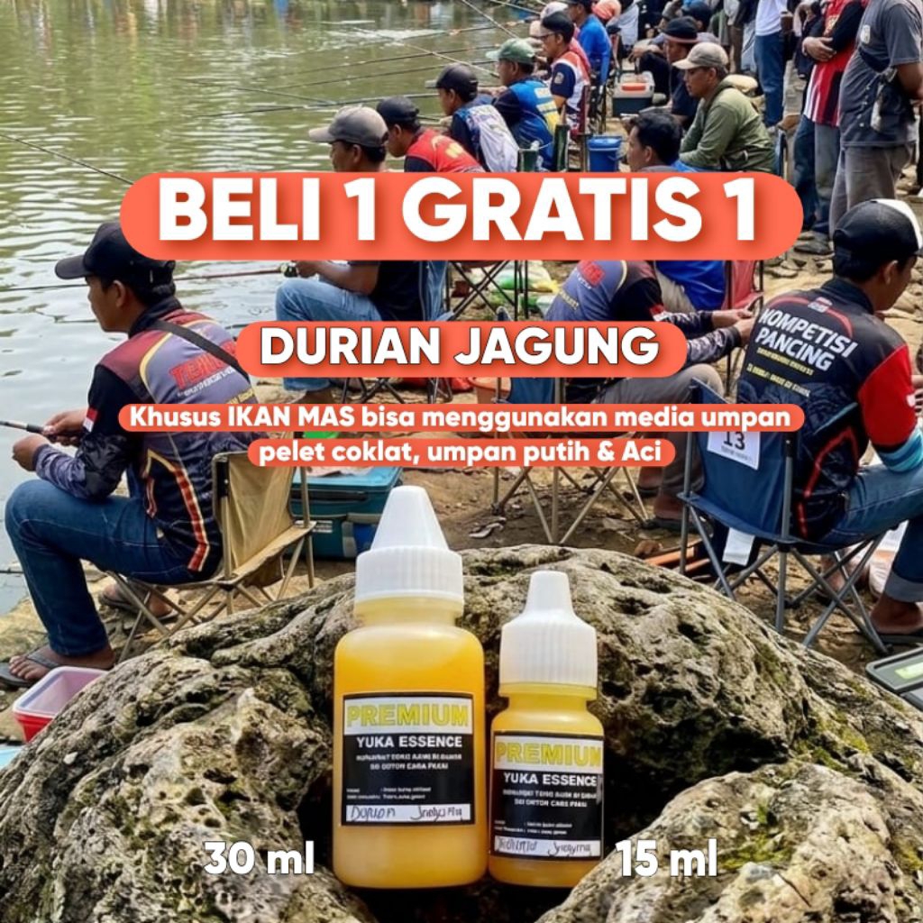 BELI 1 GRATIS 1 . Esen IKAN MAS DURIAN JAGUNG/DURIAN JAGUNG SEREH .essen ikan mas induk totalan
