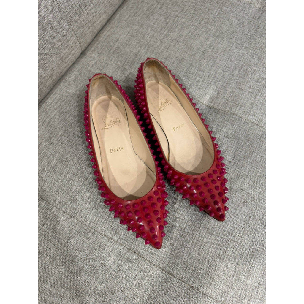 Preloved Christian Louboutin Pigelle Spiked Flatshoes
