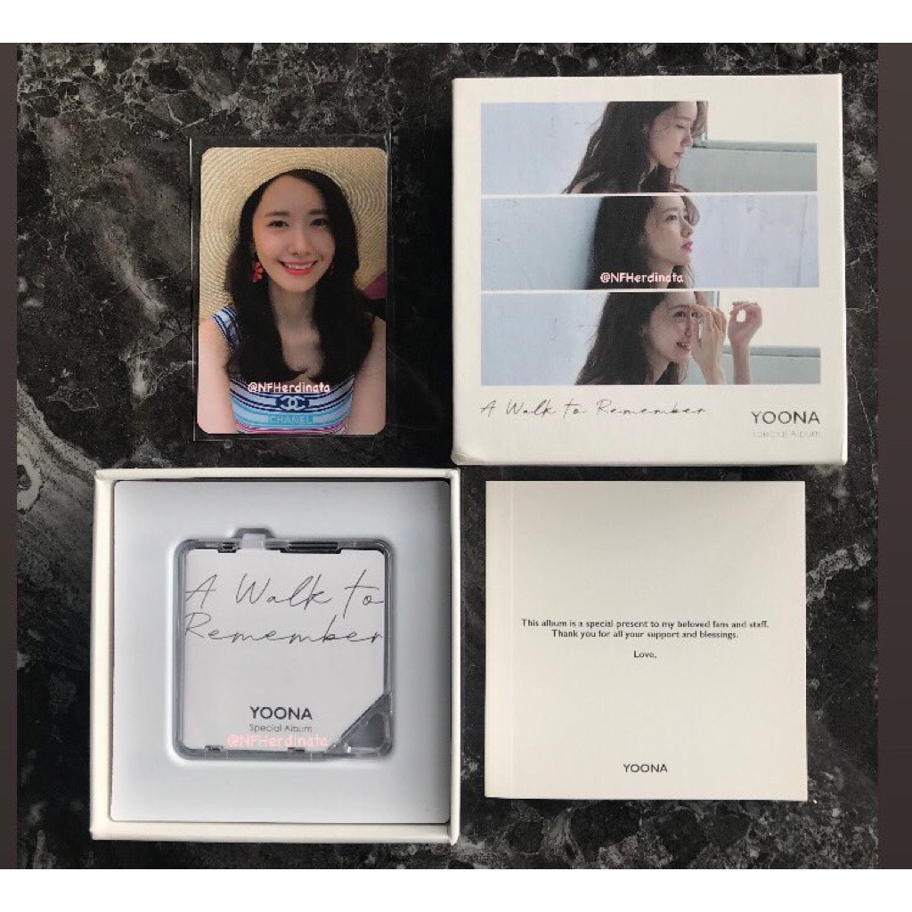 YOONA ALBUM KIHNO AWTR A WALK TO REMEMBER FULLSET PC PHOTOCARD