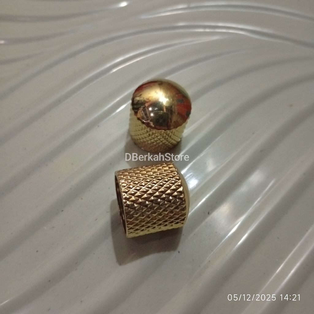 Knop Besi Gitar Listrik Gold Potensio Volume Tone Control Bulat / Aksesoris Musik