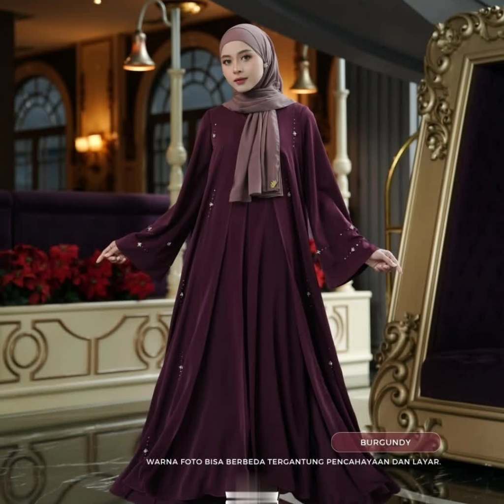 GAMIS WARNA PUTIH VIRAL TERBARU 2026 BAHAN MARBELLA APLIKASI PAYET MUTIARA JELITA ABAYA PAKAIAN MUSL