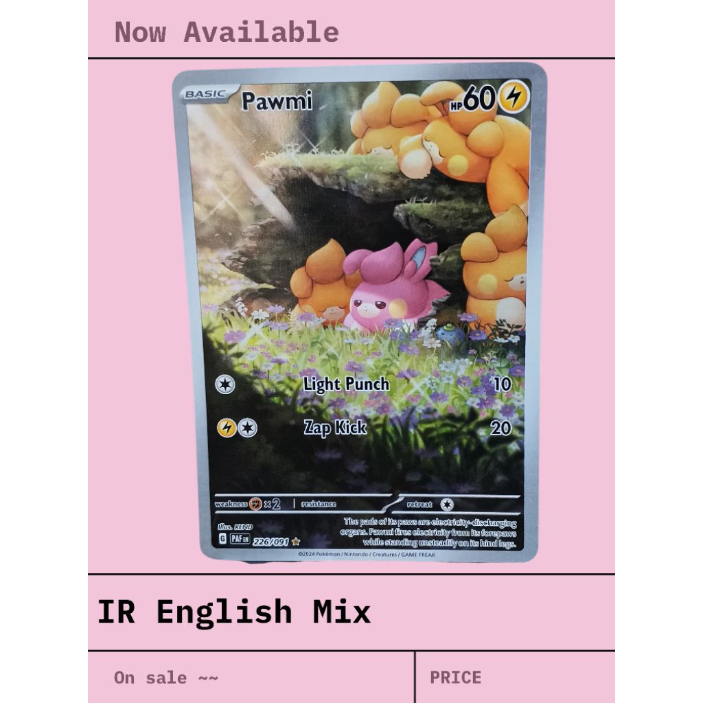 kartu pokemon IR "illustration rare" ENG