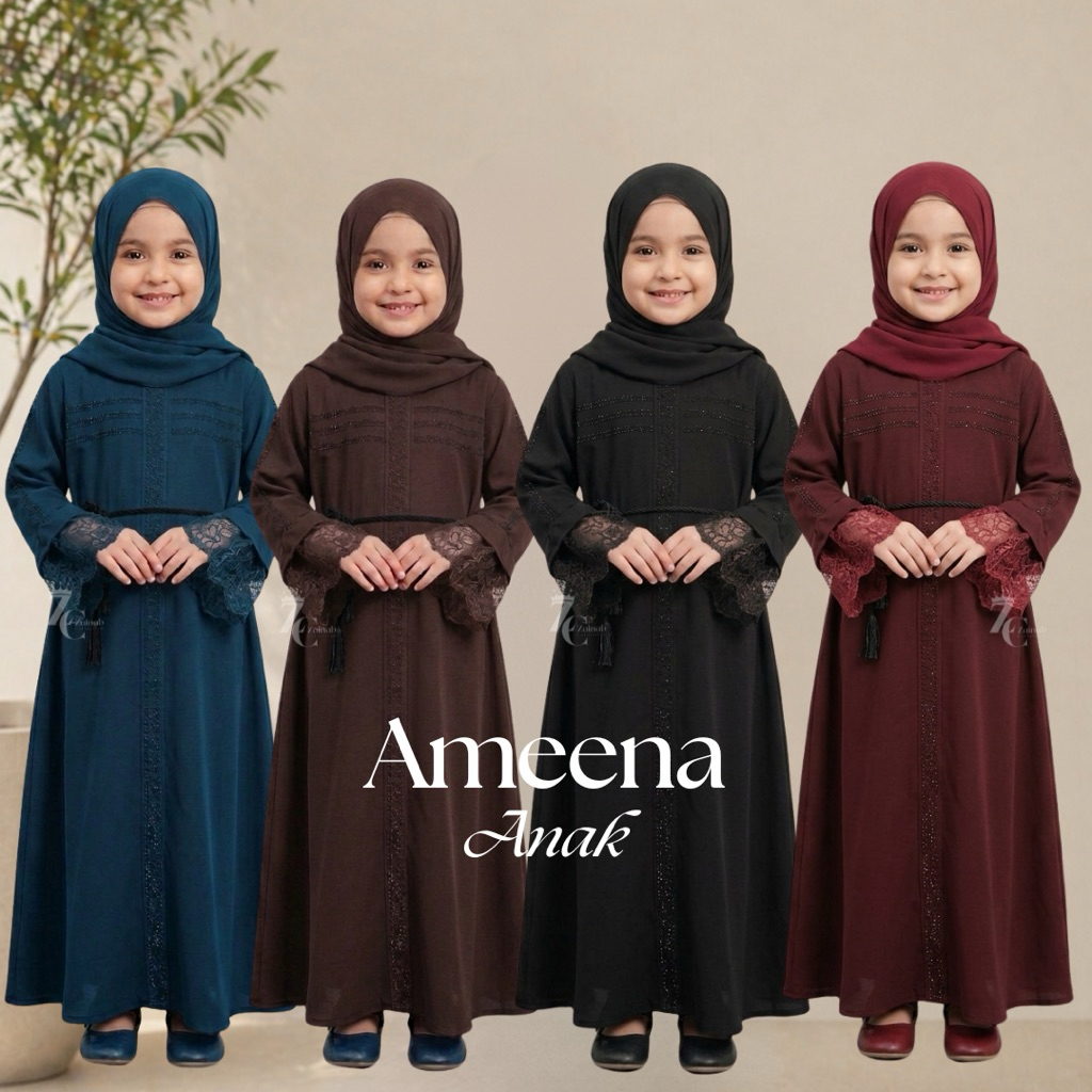 ABAYA KIDS ELEGANT { AMEENA KIDS }by zainab collection