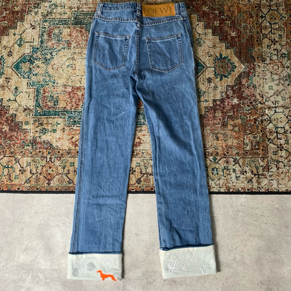 celana jeans loewe low raised