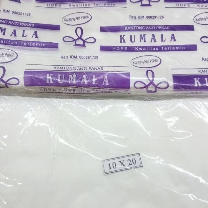 KANTONG PLASTIK ANTI PANAS KUMALA UK 10X20 ( 1 BKS )