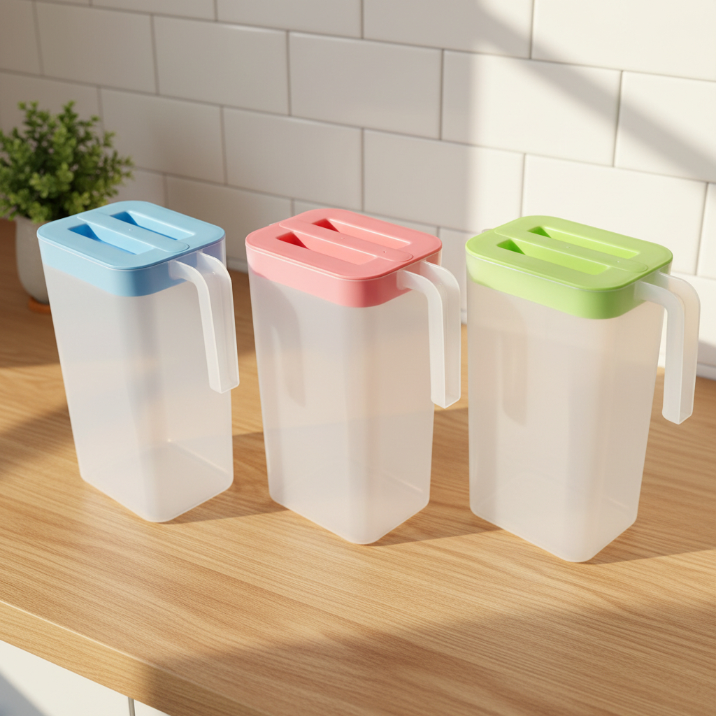 Teko Plastik Serbaguna 1,4 Liter - Eskan Warna Pastel Minimalis Mudah Dibersihkan