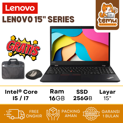 LAPTOP LENOVO THINKPAD 15 INCH SERIES T560 T570 T580 T590 - SECOND BERGARNSI