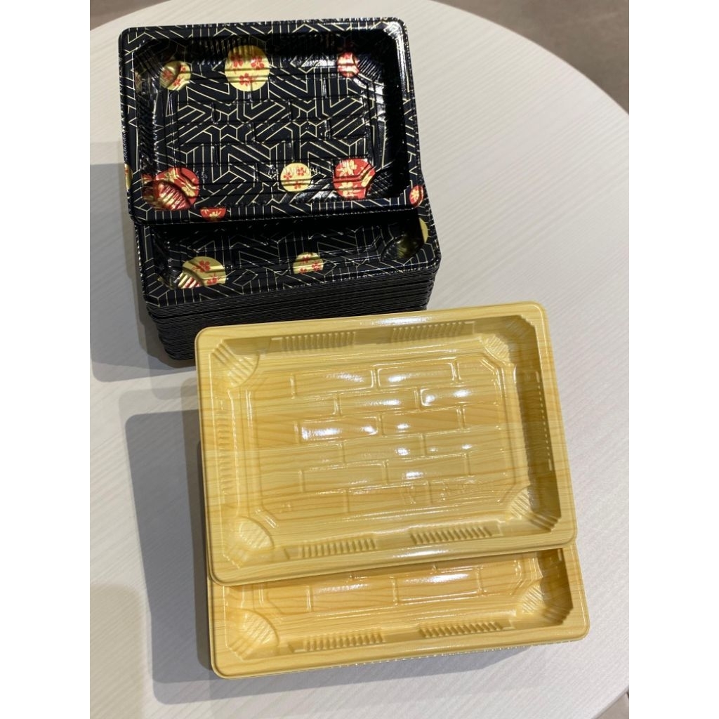 TRAY SUSHI - MIKA BOX SUSHI - MIKA KUE - TRAY SUSHI + TUTUP (ISI 10PCS)