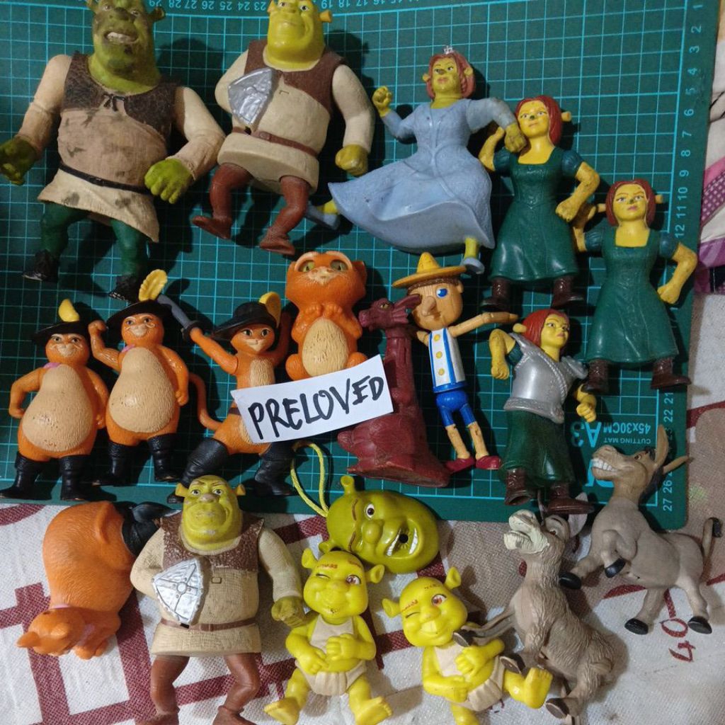 Action Figure SHREK Mainan Action Figure Sherk Mcd Hadiah Happy Meal McDonalds Pinokio Popeye Push i