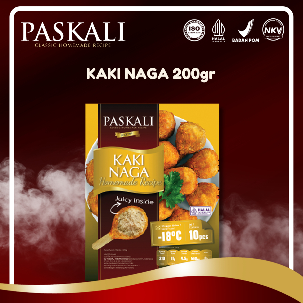 Paskali Kaki Naga Pack 200 Gram Daging Ayam & Sayur