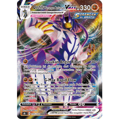 Urshifu Serangan Beruntun VMAX Klimaks 095/184 Kartu Pokemon TCG Indonesia
