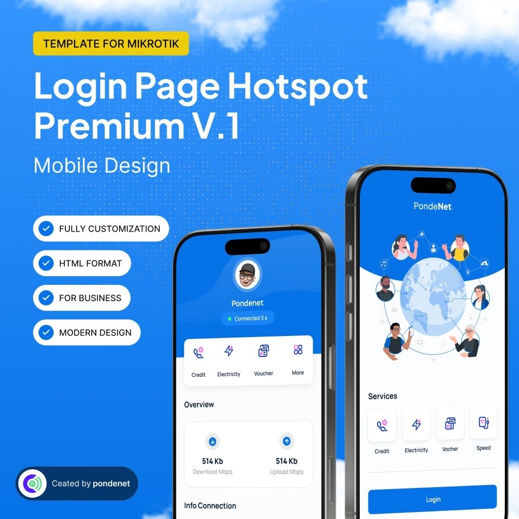 Login page hotspot mikrotik premium V.1