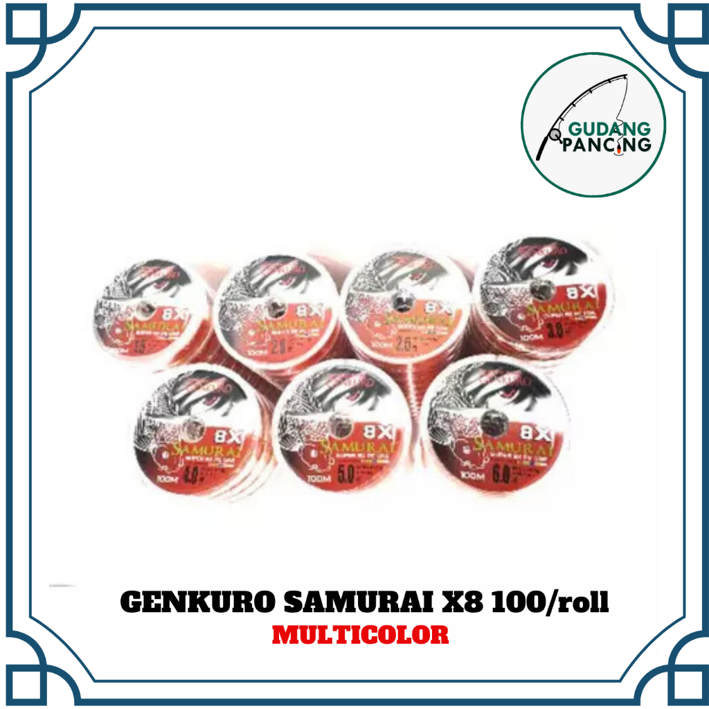 Senar Pancing PE Genkuro Samurai 8X - Multicolor