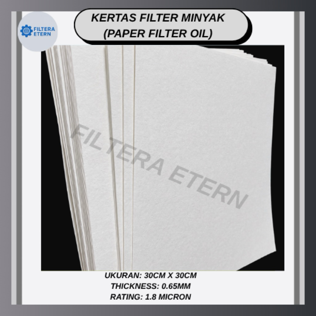 Kertas Filter Minyak (Paper Filter Oil), Ukuran 30cm x 30cm