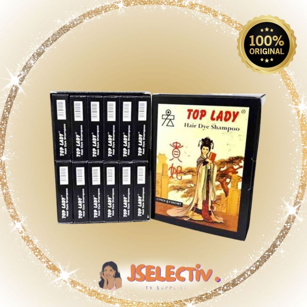 TOP LADY HAIR DYE SHAMPOO - Semir Uban Jadul // JSELECTIV X JHON KOSMETIK // Sampo Pewarna Rambut TO