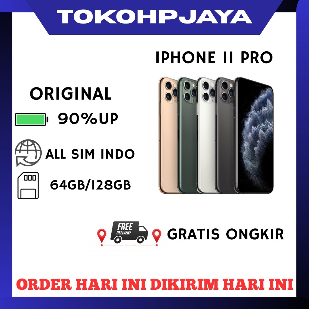 IPHONE 11 PRO /11PRO MAX64GB/256GB  SECOND / MULUS LIKE NEW BERGARANSI / FULLSET
