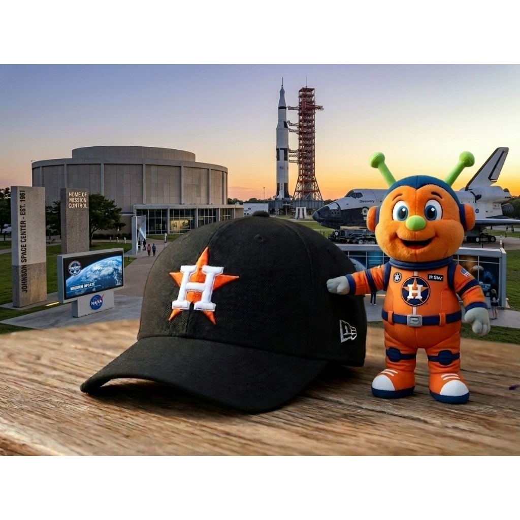 Topi Baseball Houston Astros MLB New Era Original Second Warna Hitam