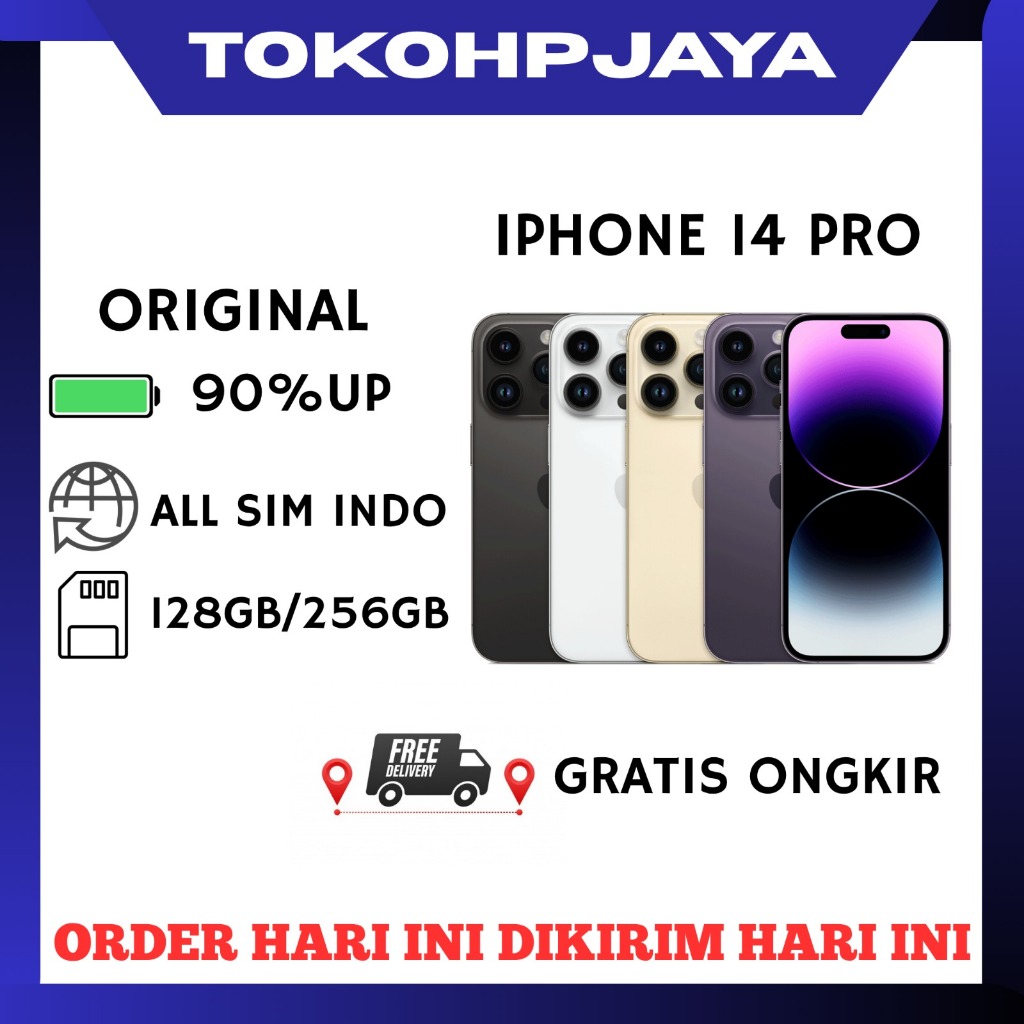 IPHONE 14 PRO /14 PRO MAX 128GB 256GB SECOND ORIGINAL BEKAS FULLSET