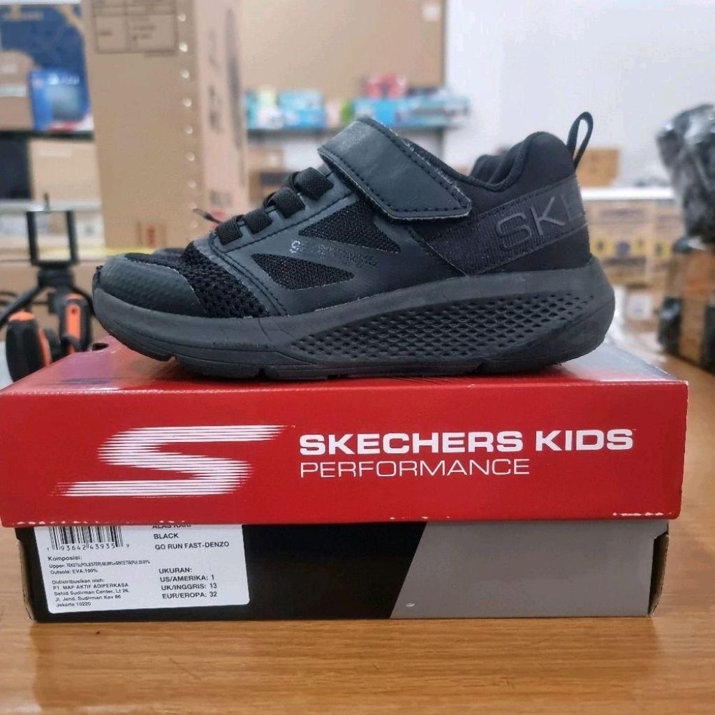 Skechers kids performance sepatu hitam preloved