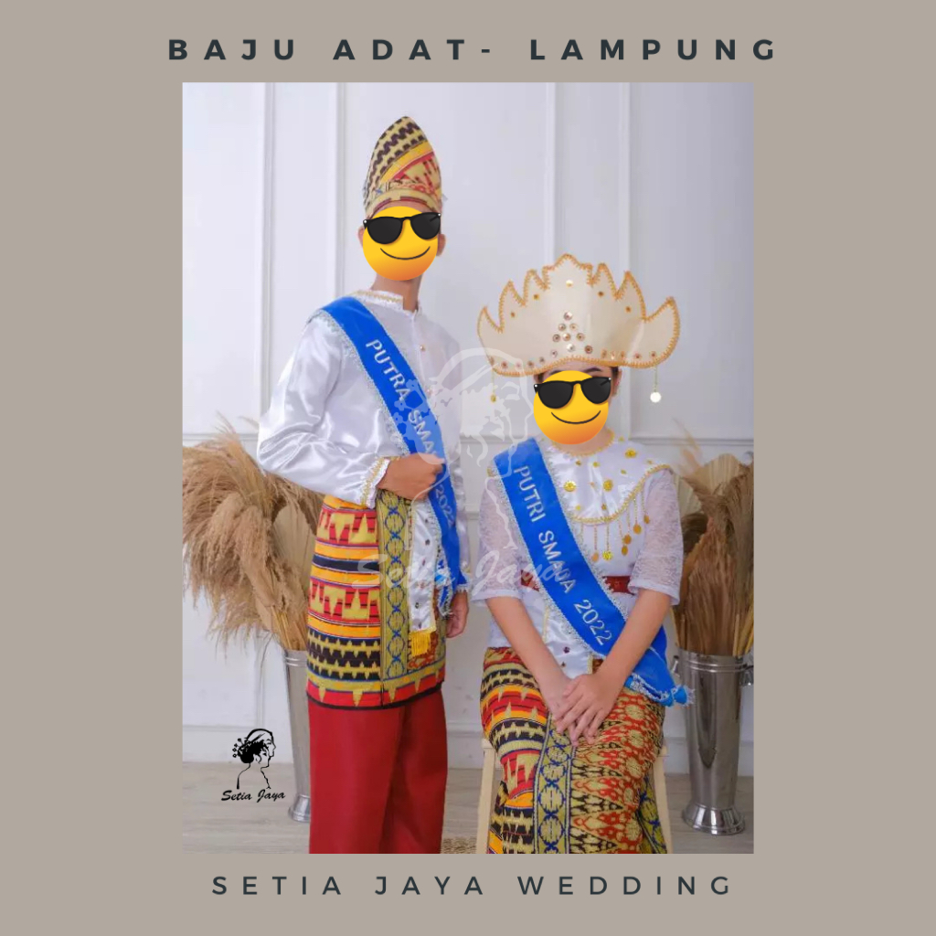 Baju Adat Lampung Dewasa Couple | Kostum Karnaval Kartini Sumatera Lampung Full Set