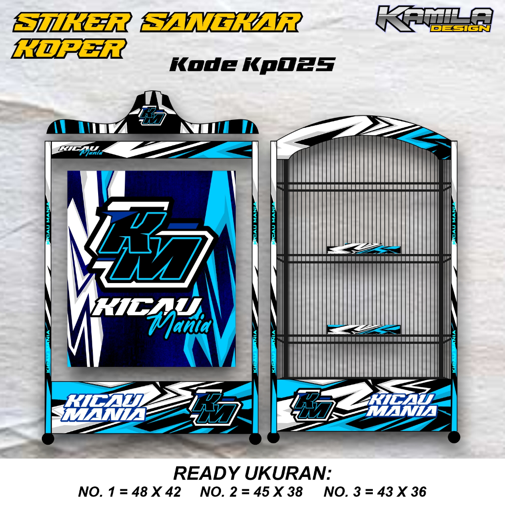Stiker Decal Sangkar Burung Model Terbaru Motif Kicau Mania