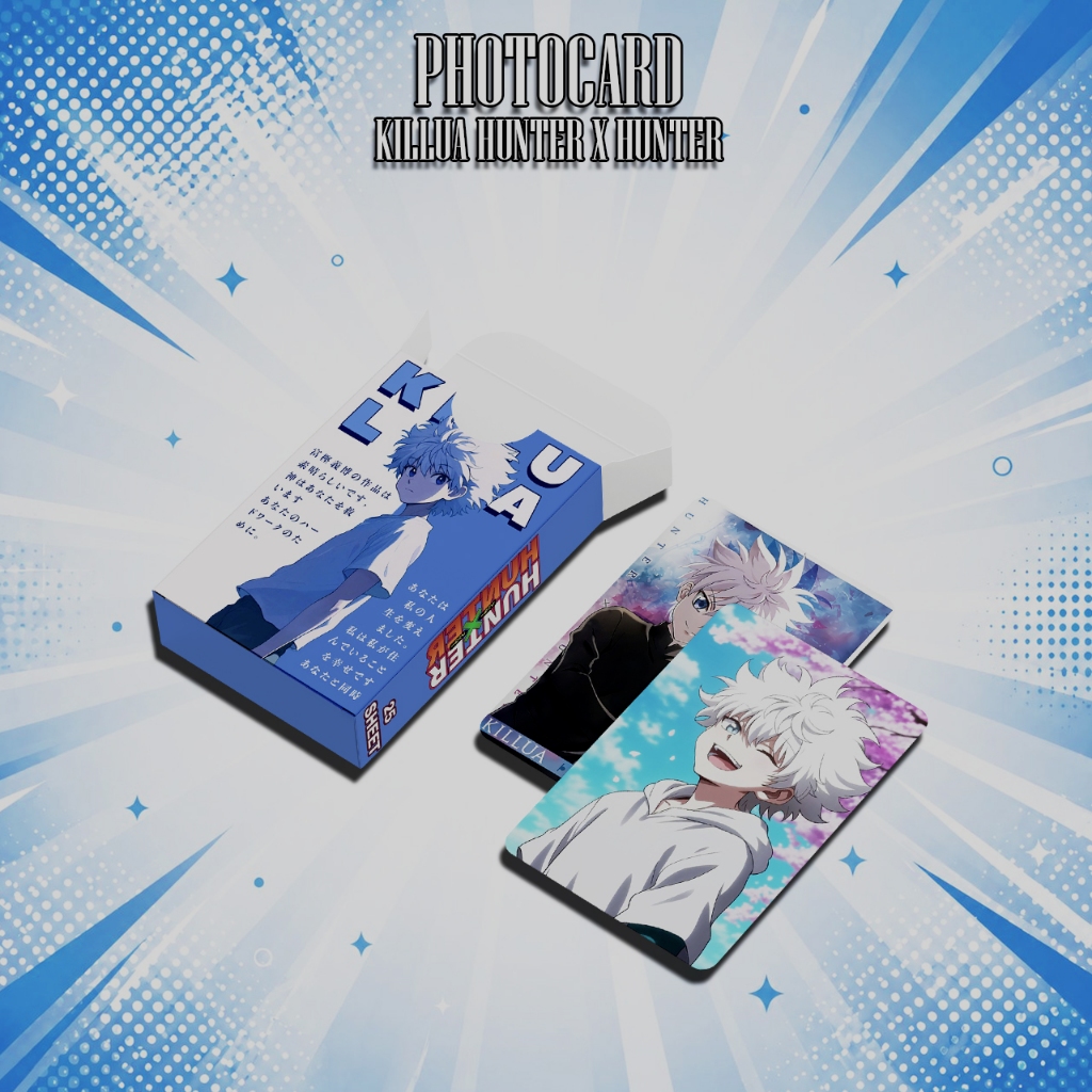 Photocard Set Killua Anime Hunter X Hunter 25 Pcs Premium
