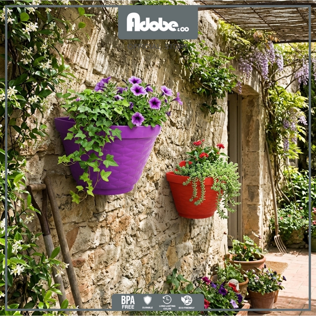 POT BUNGA TEMPEL DAHLIA 30 / POT BUNGA PLASTIK - Adobe&Co