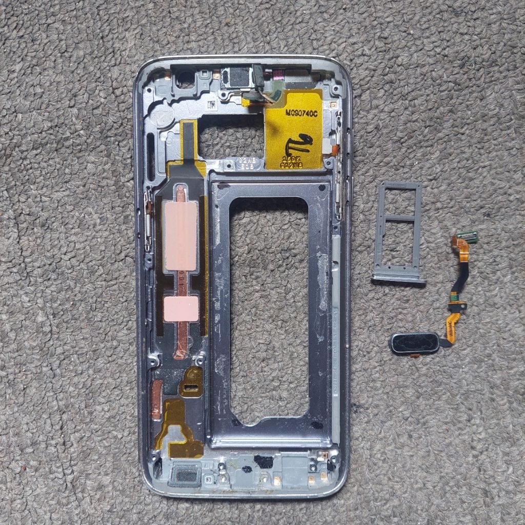 Frame Bazzel Tatakan Lcd SAMSUNG S7 FLAT SM G930 Asli Copotan Original