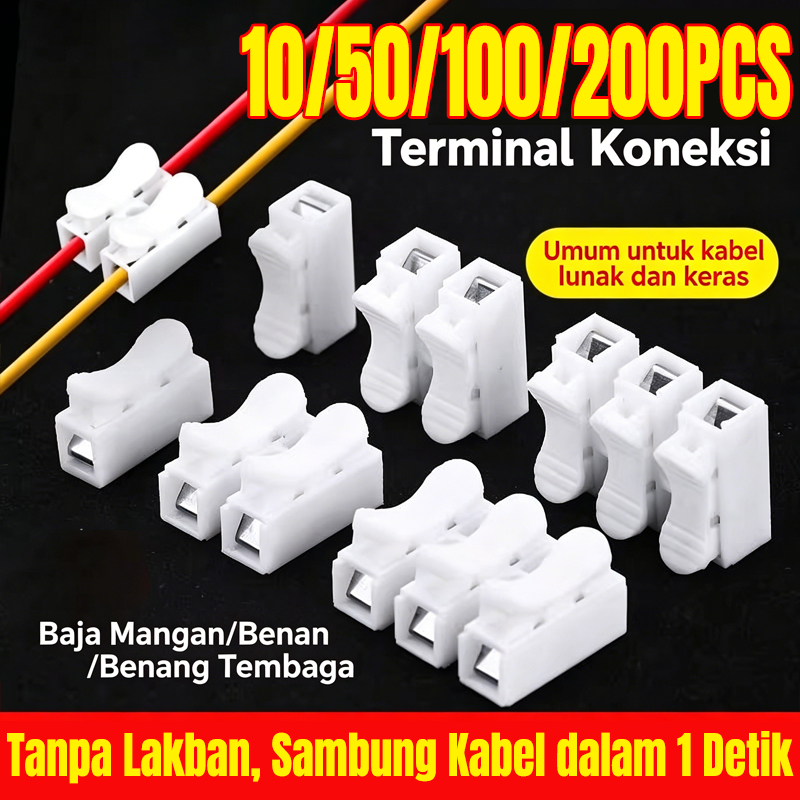 Terminal Kabel Sambungan Cepat Tutup Pengunci Kabel Tekan Konektor Gabungan Kabel Ajaib sambungan Ka